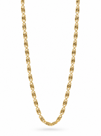 Textured oval-link chain in 18K gold vermeil