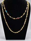 Two-piece layered necklace set in 18K gold vermeil